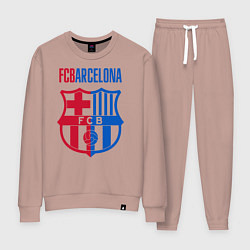 Костюм хлопковый женский Barcelona FC, цвет: пыльно-розовый