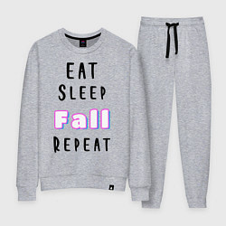 Костюм хлопковый женский Fall Guys, цвет: меланж