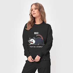 Костюм хлопковый женский Настроение: Кричать и лежать, цвет: черный — фото 2