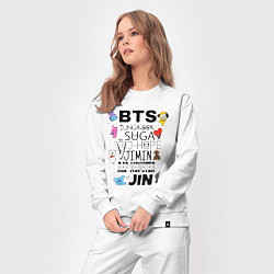 Костюм хлопковый женский BTS BT21, цвет: белый — фото 2