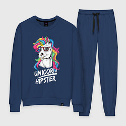 Костюм хлопковый женский Unicorn hipster, цвет: тёмно-синий