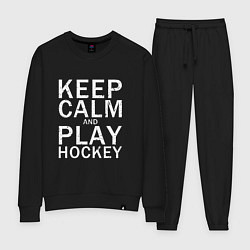 Костюм хлопковый женский K C a Play Hockey, цвет: черный