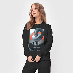 Костюм хлопковый женский Кратос и Атрей, цвет: черный — фото 2