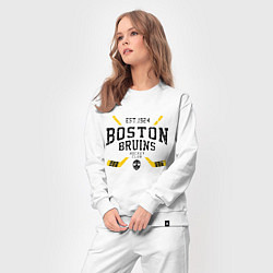 Костюм хлопковый женский Бостон Брюинз, цвет: белый — фото 2