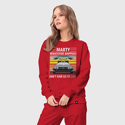 Костюм хлопковый женский Back to the Future, цвет: красный — фото 2