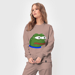 Костюм хлопковый женский Pepe MonkaS, цвет: пыльно-розовый — фото 2