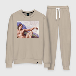 Костюм хлопковый женский Искусство, цвет: миндальный