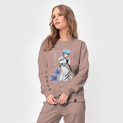 Костюм хлопковый женский Рей Аянами Evangelion, цвет: пыльно-розовый — фото 2
