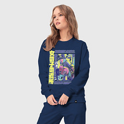 Костюм хлопковый женский Cyberpunk Urban Anime Girl, цвет: тёмно-синий — фото 2