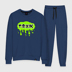 Костюм хлопковый женский Токсик toxik, цвет: тёмно-синий