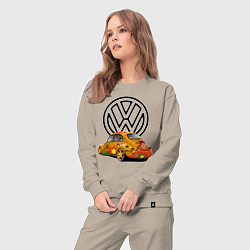 Костюм хлопковый женский Volkswagen, цвет: миндальный — фото 2