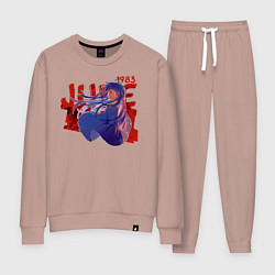 Костюм хлопковый женский June 1983, цвет: пыльно-розовый