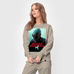 Костюм хлопковый женский Слезы в дожде Blade Runner, цвет: миндальный — фото 2