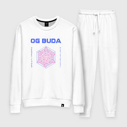 Костюм хлопковый женский OG BUDA ОПГ СИТИ FREERIO SEXY DRILL, цвет: белый