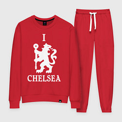 Костюм хлопковый женский I LOVE CHELSEA, цвет: красный