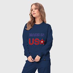 Костюм хлопковый женский Made in usa, цвет: тёмно-синий — фото 2