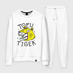 Костюм хлопковый женский Tofu Tiger Тигр Сыр Тофу, цвет: белый