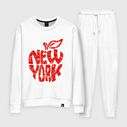 Костюм хлопковый женский NEW YORK, цвет: белый