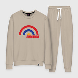 Костюм хлопковый женский Армения Armenia, цвет: миндальный