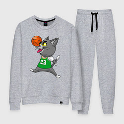 Костюм хлопковый женский Jordan Cat, цвет: меланж