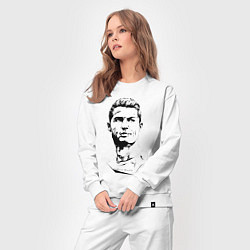 Костюм хлопковый женский Ronaldo Manchester United Portugal, цвет: белый — фото 2