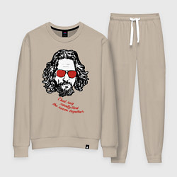 Костюм хлопковый женский Большой Лебовский, цвет: миндальный