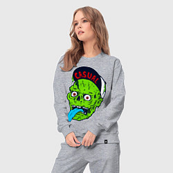 Костюм хлопковый женский Zombie casual, цвет: меланж — фото 2