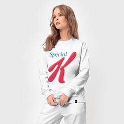 Костюм хлопковый женский Special k merch Essential, цвет: белый — фото 2