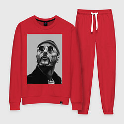 Костюм хлопковый женский Leon, цвет: красный