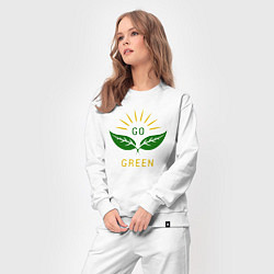 Костюм хлопковый женский Go Green, цвет: белый — фото 2