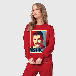 Костюм хлопковый женский Freddie, цвет: красный — фото 2