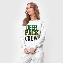 Костюм хлопковый женский Deer Pack Crew, цвет: белый — фото 2