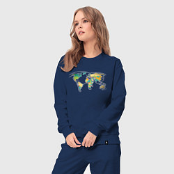 Костюм хлопковый женский World Cat, цвет: тёмно-синий — фото 2