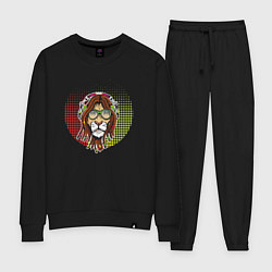 Костюм хлопковый женский Reggae Lion, цвет: черный