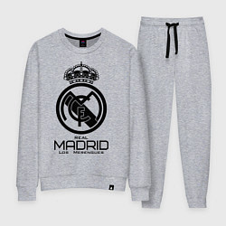 Костюм хлопковый женский Real Madrid, цвет: меланж