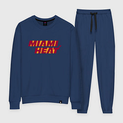 Костюм хлопковый женский NBA - Miami Heat, цвет: тёмно-синий