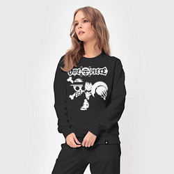 Костюм хлопковый женский One Piece Манки Д Луффи, цвет: черный — фото 2