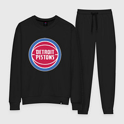 Костюм хлопковый женский Detroit pistons, цвет: черный