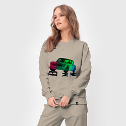 Костюм хлопковый женский Ретро БМВ BMW Сочный, цвет: миндальный — фото 2