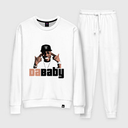 Костюм хлопковый женский DaBaby, цвет: белый