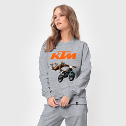 Костюм хлопковый женский KTM МОТОКРОСС Z, цвет: меланж — фото 2