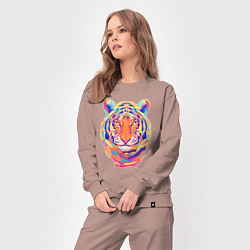 Костюм хлопковый женский Color Tiger, цвет: пыльно-розовый — фото 2