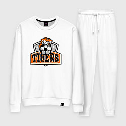 Костюм хлопковый женский Football Tigers, цвет: белый