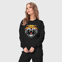 Костюм хлопковый женский Power Tiger, цвет: черный — фото 2