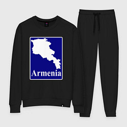 Костюм хлопковый женский Армения Armenia, цвет: черный