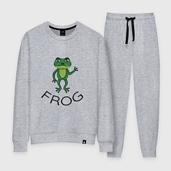 Костюм хлопковый женский Frog green, цвет: меланж