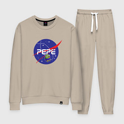 Костюм хлопковый женский Pepe Pepe space Nasa, цвет: миндальный