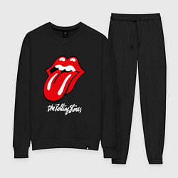 Костюм хлопковый женский Rolling Stones Роллинг Стоунз, цвет: черный