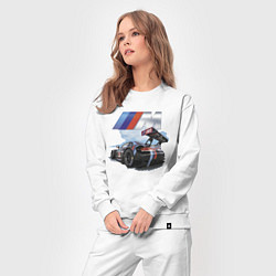 Костюм хлопковый женский BMW M POWER Motorsport Racing Team, цвет: белый — фото 2