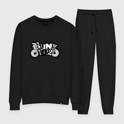 Костюм хлопковый женский Blink 182 лого, цвет: черный